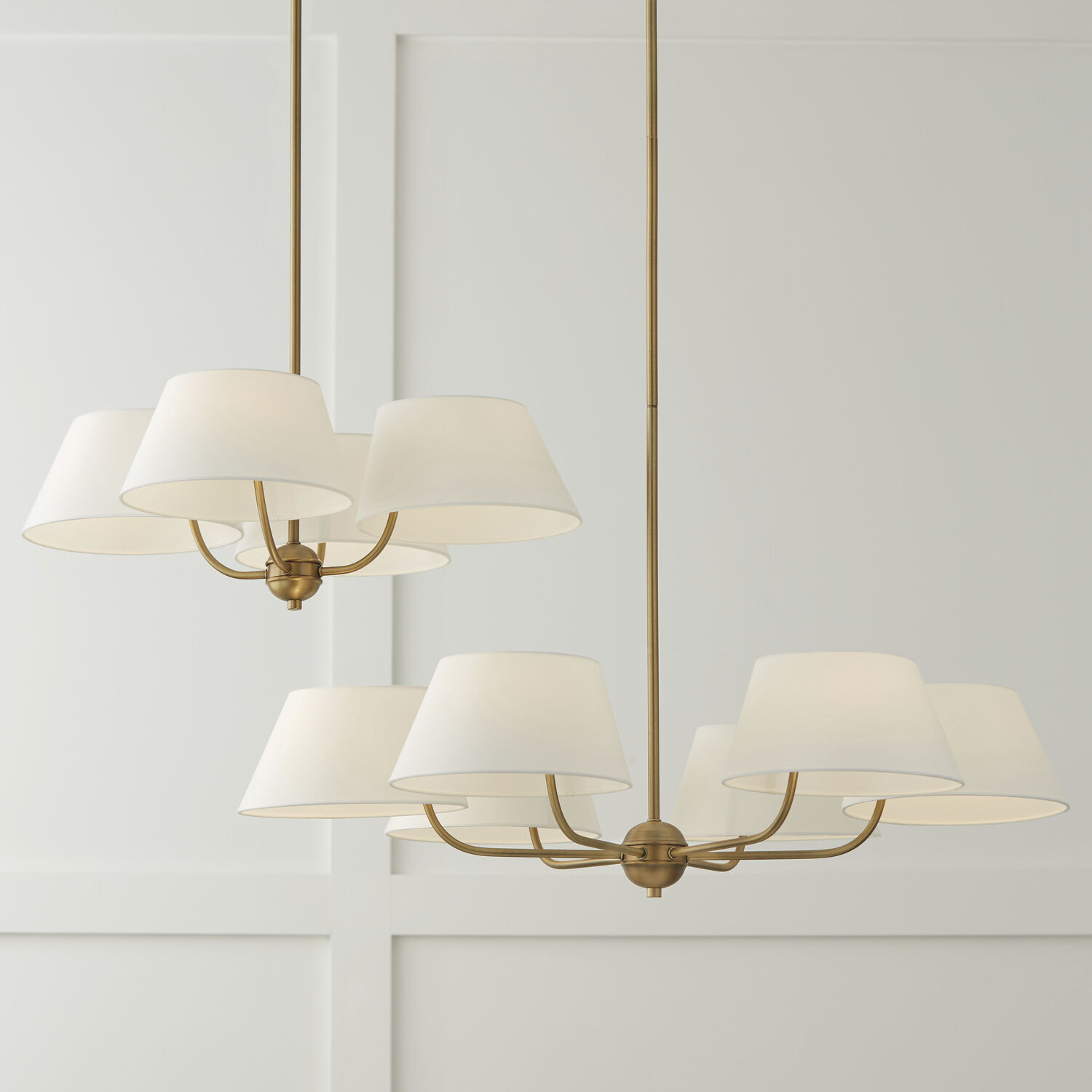 Capital Lighting Welsley 4 Light Chandelier in Aged Brass