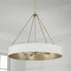 Weller 4 Light 27.5 inch Matte Brass and White Chandelier Ceiling Light