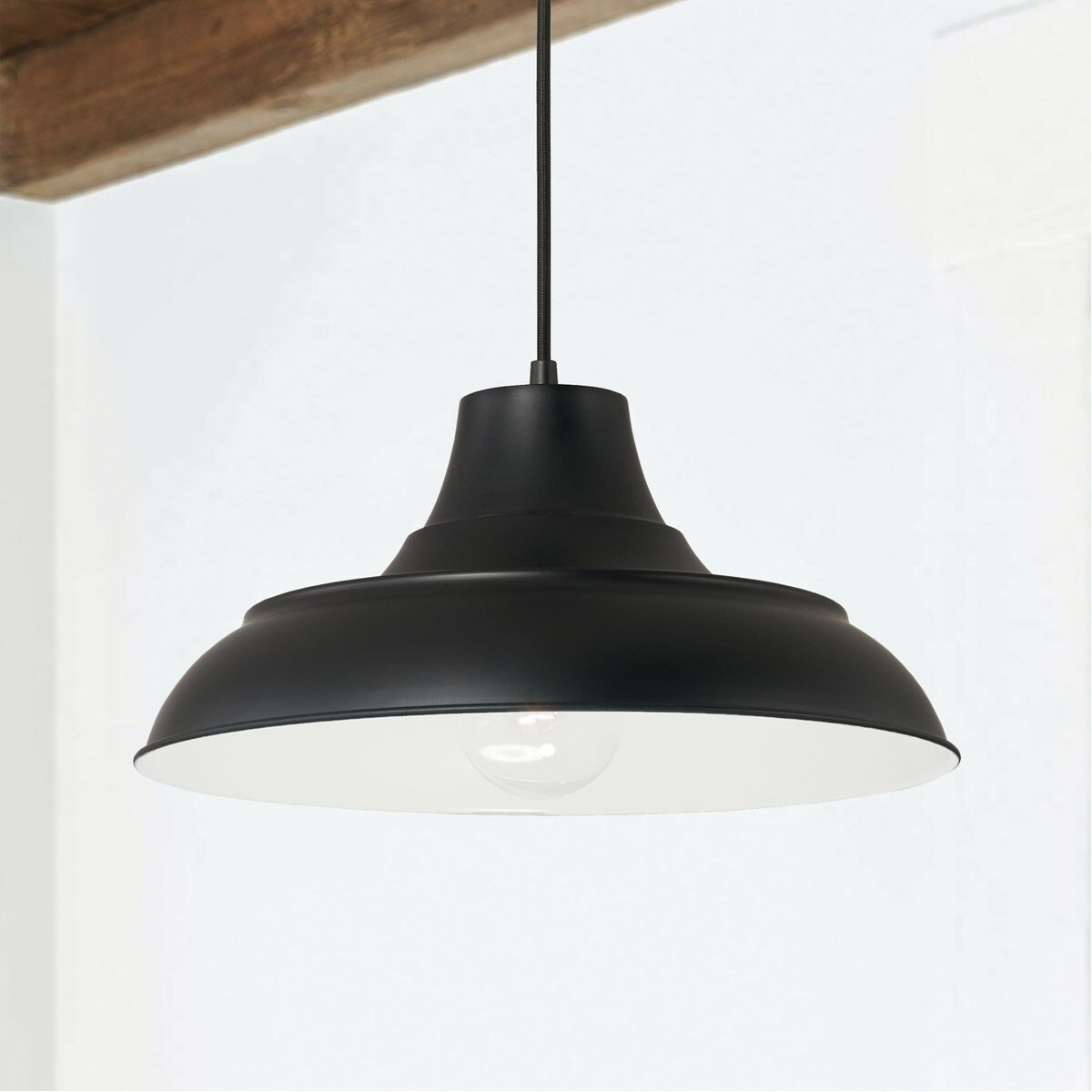 Jones 1 Light 15 inch Matte Black Pendant Ceiling Light