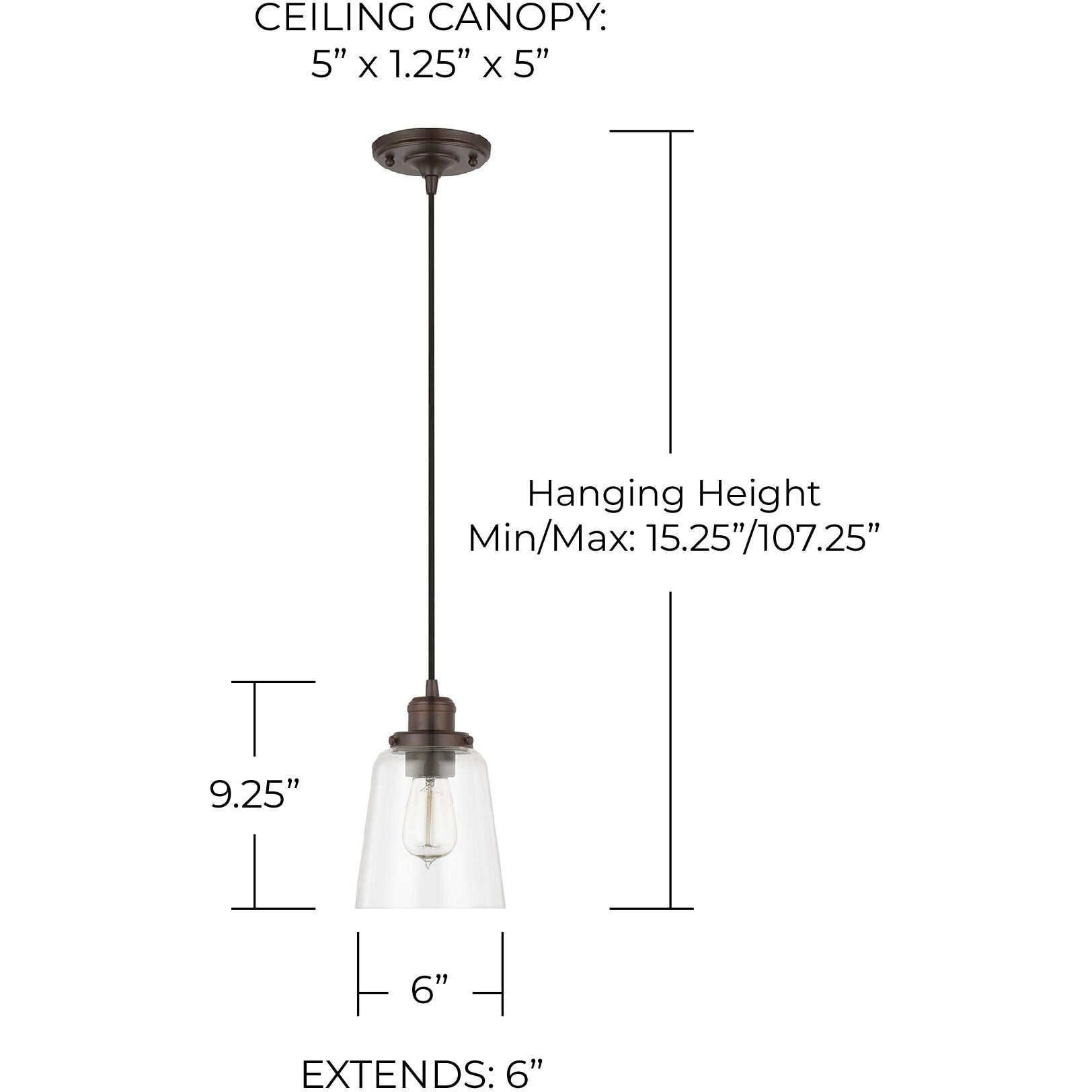 Fallon 1 Light 6 inch Burnished Bronze Pendant Ceiling Light