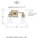 Rory 2 Light 14 inch Aged Brass Vanity Light Wall Light