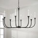Decklan 8 Light 38 inch Black Iron Chandelier Ceiling Light