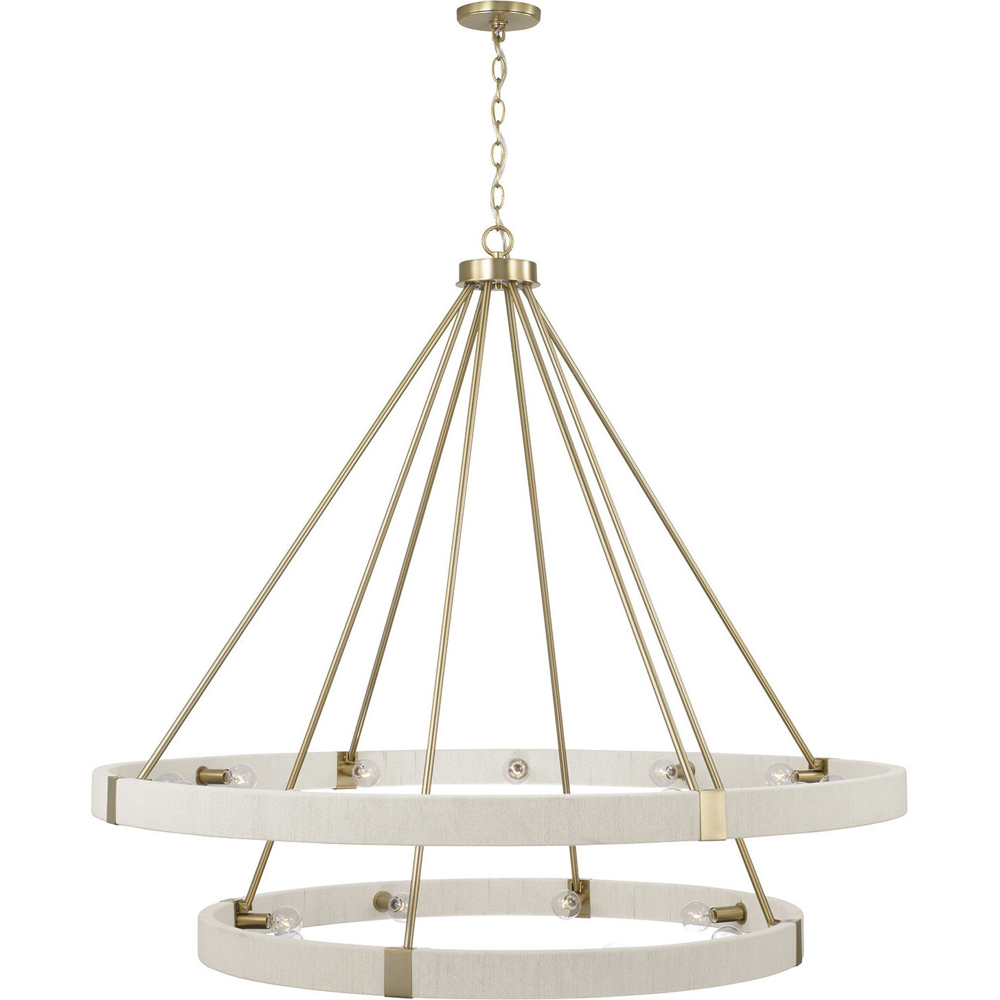 Delaney 20 Light 48 inch Matte Brass Chandelier Ceiling Light