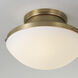 Arlo 3 Light 14 inch Aged Brass Flush Mount Ceiling Light