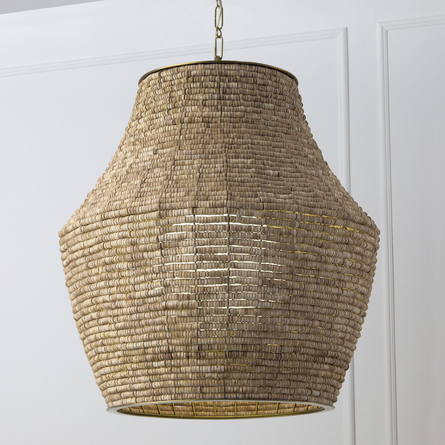 Morada 1 Light 23.5 inch Light Fawn and Matte Brass Pendant Ceiling Light