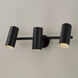 Robbie 3 Light 24 inch Matte Black Vanity Light Wall Light