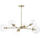 Atlas 6 Light 38 inch Aged Brass Chandelier Ceiling Light