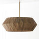 Nadeau 6 Light 29 inch Light Wood and Patinaed Brass Pendant Ceiling Light