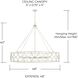 Ricci 8 Light 48 inch Winter White Chandelier Ceiling Light 