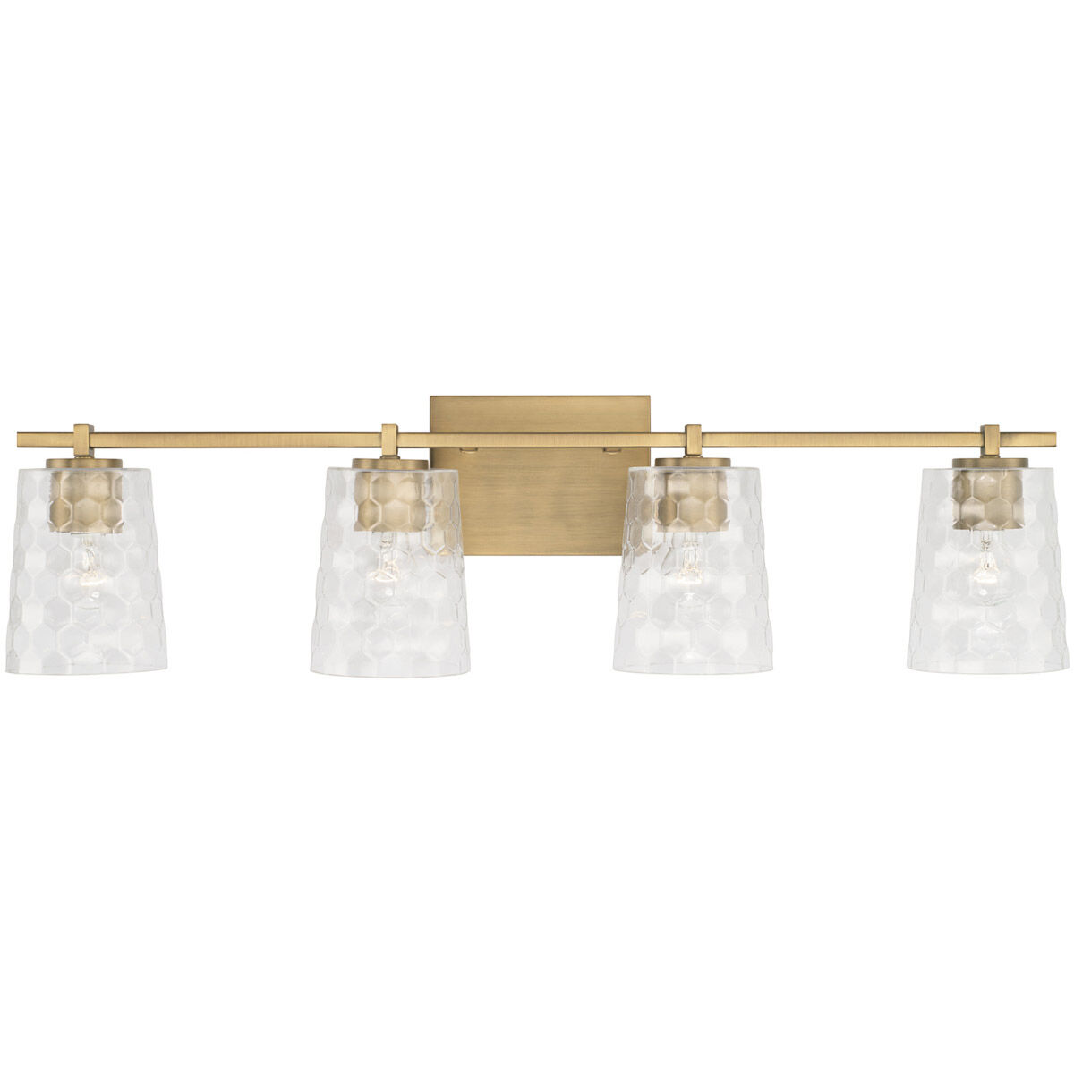 Burke 4 Light 33 inch Aged Brass Vanity Light Wall Light