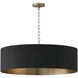 Donovan 4 Light 30.75 inch Black Stain and Matte Brass Chandelier Ceiling Light