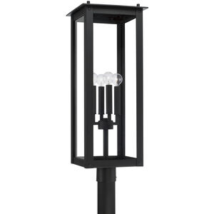 Hunt 4 Light 29 inch Black Outdoor Post Lantern