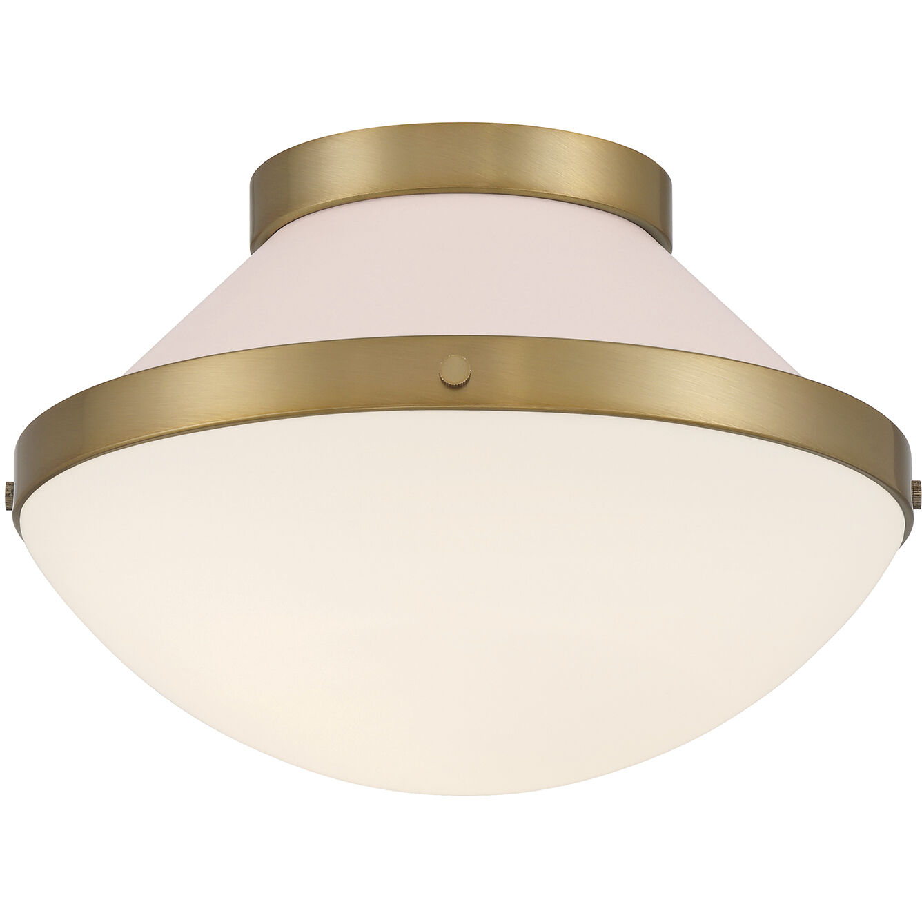 Xander 1 Light 12.25 inch Vibrant Gold Flush Ceiling Light in Vibrant Gold and Blush