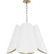 Maeve 4 Light 26.75 inch Matte Brass and White Pendant Ceiling Light