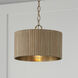 Donovan 1 Light 12.5 inch White Wash and Matte Brass Semi-Flush Ceiling Light, Convertible Dual Mount