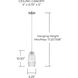 Casper 1 Light 5.25 inch Brushed Nickel Pendant Ceiling Light