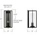 Kent 3 Light 25 inch Black Outdoor Wall Lantern