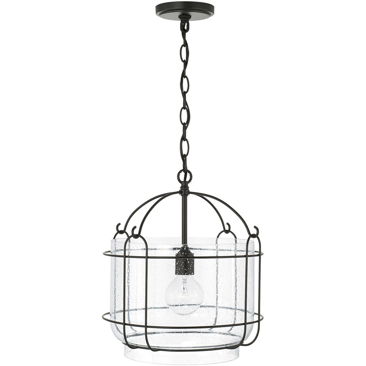 Harmon 1 Light 14 inch Matte Black Pendant Ceiling Light