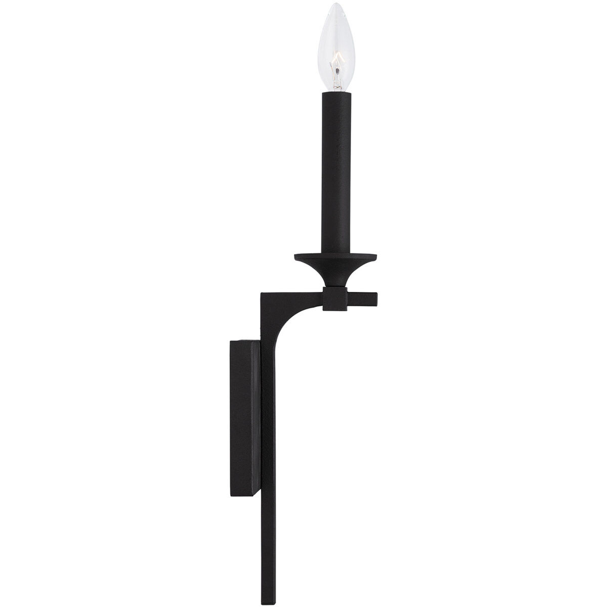 Clint 1 Light 5 inch Black Iron Sconce Wall Light