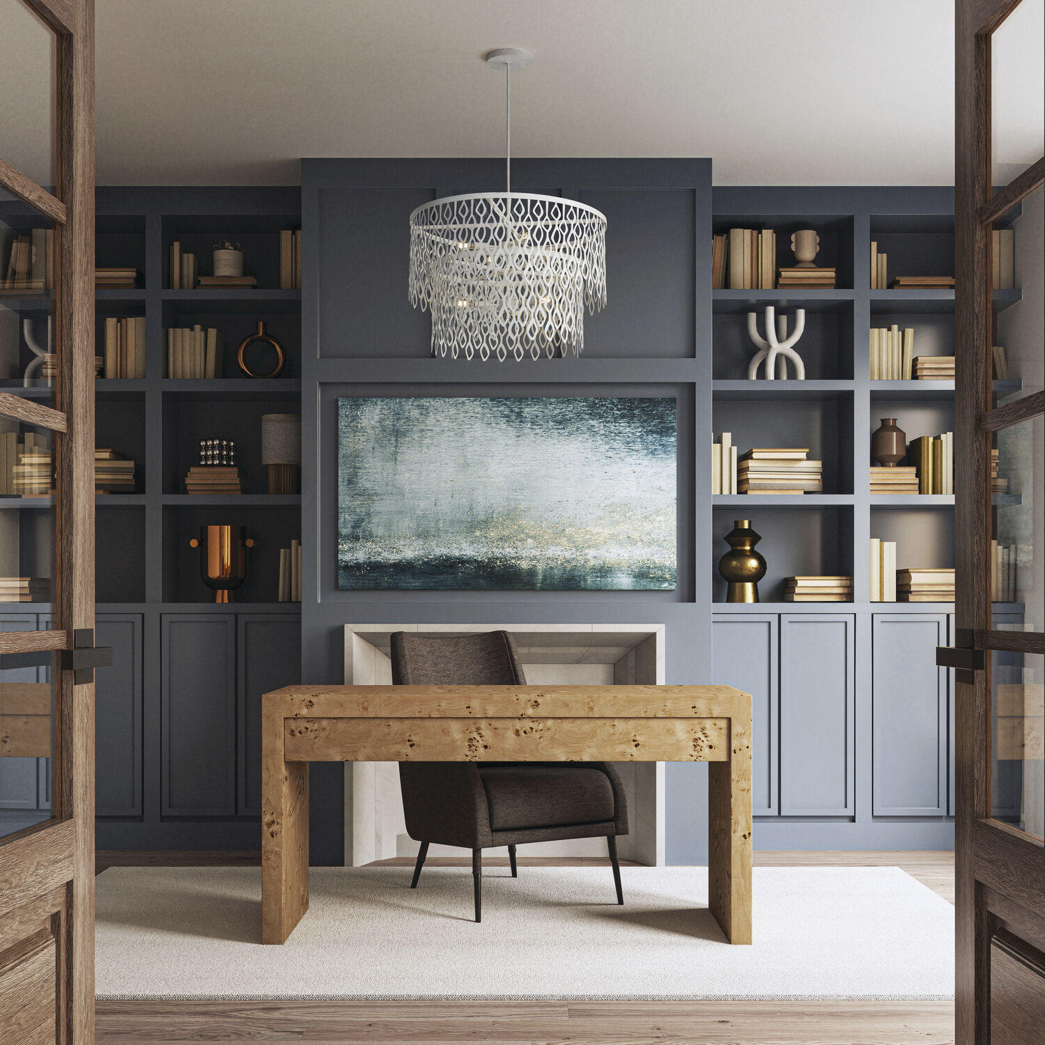 Pheobe 7 Light 27 inch Matte White Pendant Ceiling Light