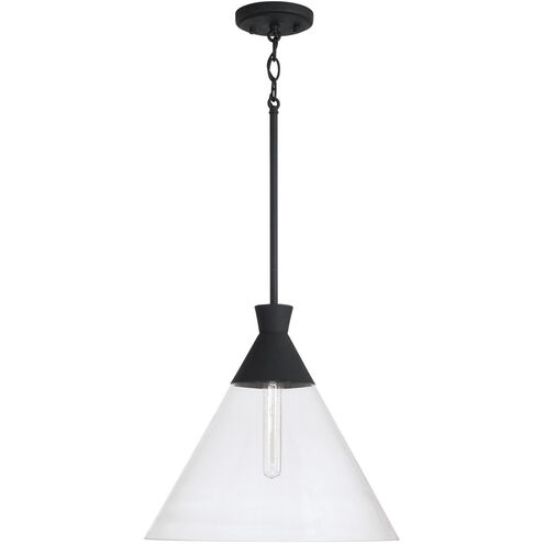 Paloma 1 Light 15 inch Textured Black Pendant Ceiling Light