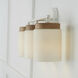Liam 3 Light 23.5 inch Light Wood and White Vanity Light Wall Light