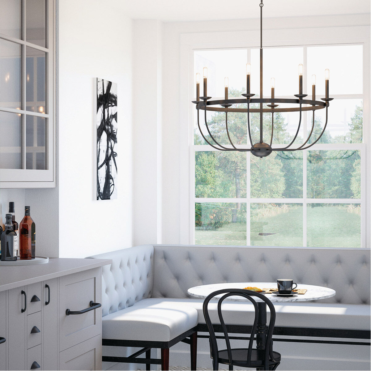 Rylann 8 Light 38 inch Matte Black Chandelier Ceiling Light