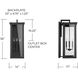 Hunt 4 Light 36 inch Black Outdoor Wall Mount in Incandescent