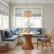 Lola 4 Light 24 inch Flat White and Matte Brass Pendant Ceiling Light