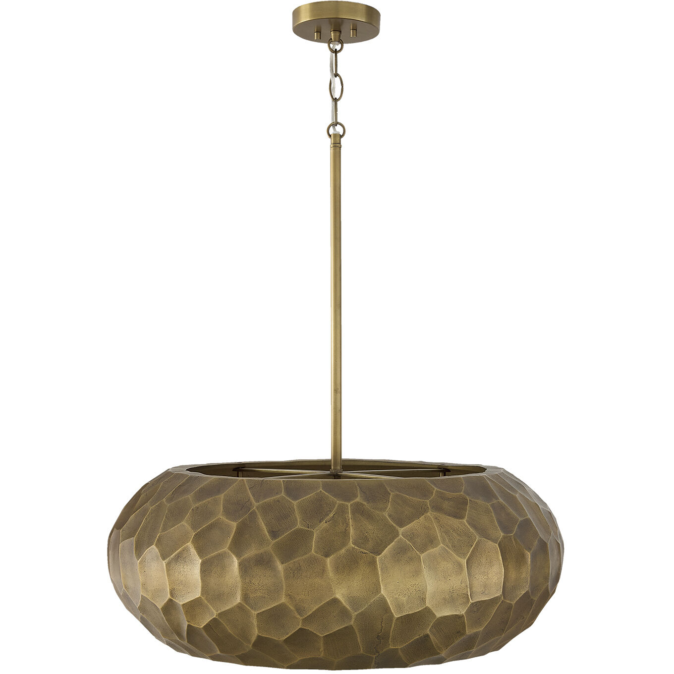 Dorian 4 Light 26 inch Burnished Patinaed Brass Pendant Ceiling Light