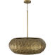 Dorian 4 Light 26 inch Burnished Patinaed Brass Pendant Ceiling Light