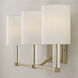 Ingrid 3 Light 24 inch Matte Brass Vanity Light Wall Light