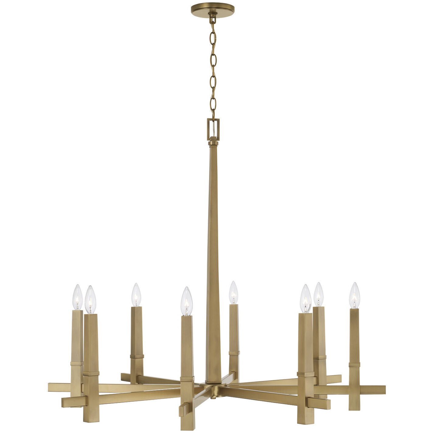 Blake 8 Light 39 inch Aged Brass Chandelier Ceiling Light