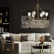 Joss 6 Light 34.5 inch Aged Brass Chandelier Ceiling Light