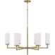 Alyssa 6 Light 31 inch Aged Brass Chandelier Ceiling Light