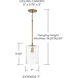 Emerson 1 Light 7 inch Aged Brass Pendant Ceiling Light