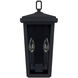 Donnelly 2 Light 15 inch Black Outdoor Wall Lantern