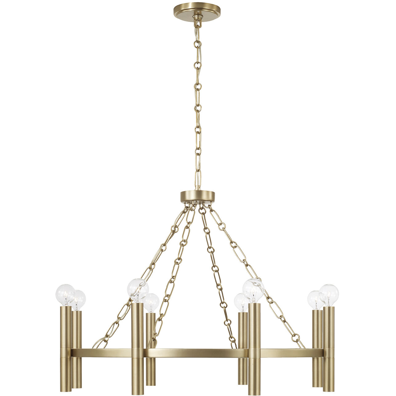 Winton 8 Light 28 inch Matte Brass Chandelier Ceiling Light