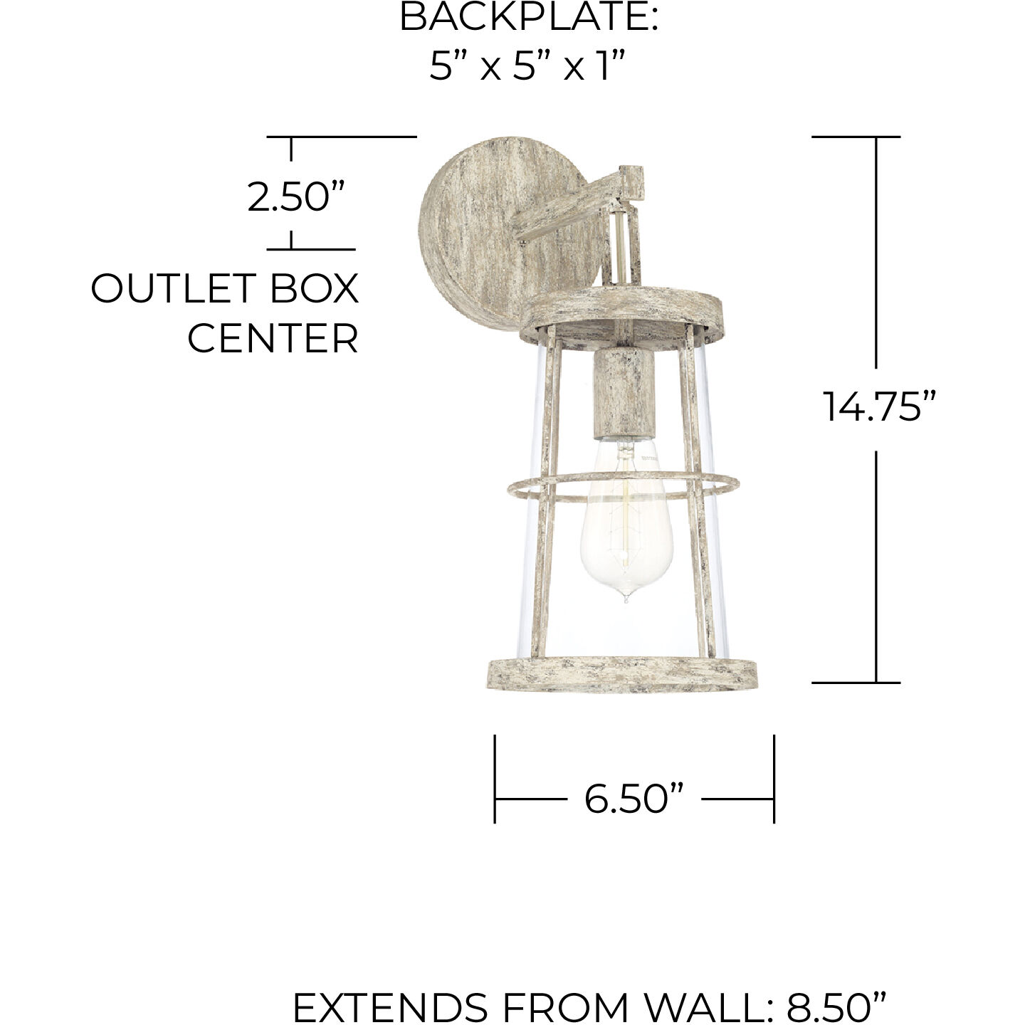 Beaufort 1 Light 7 inch Mystic Sand Sconce Wall Light