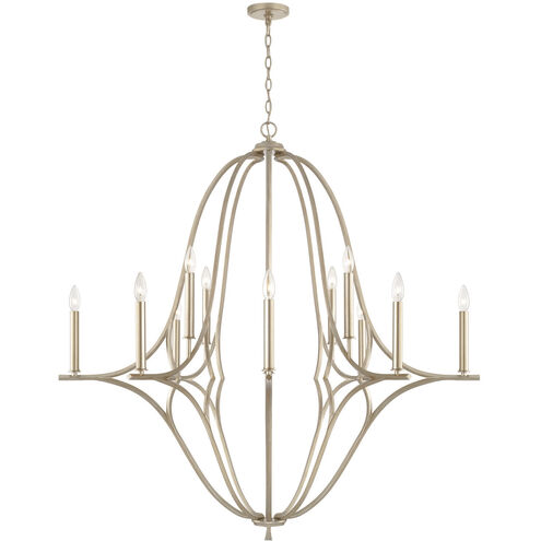 Claire 12 Light 48 inch Brushed Champagne Chandelier Ceiling Light