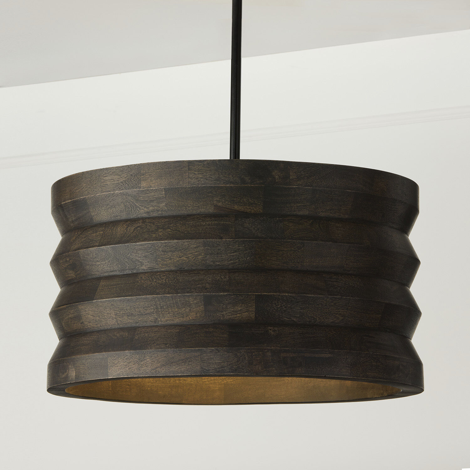 Dunn 4 Light 22 inch Espresso Stain and Black Pendant Ceiling Light