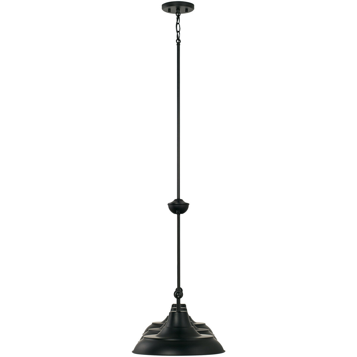 Jones 3 Light 48 inch Matte Black Island Light Ceiling Light