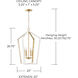 Maren 4 Light 20 inch Flat White and Matte Brass Pendant Ceiling Light