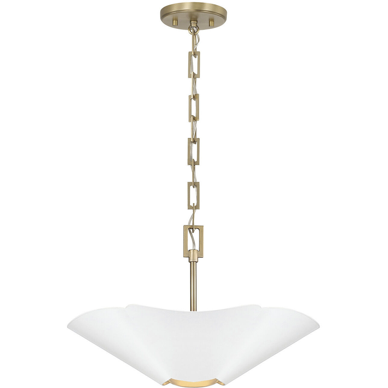 Maeve 4 Light 18.5 inch Matte Brass and White Pendant Ceiling Light