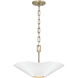 Maeve 4 Light 18.5 inch Matte Brass and White Pendant Ceiling Light