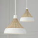Kali 1 Light 14 inch Matte White Pendant Ceiling Light
