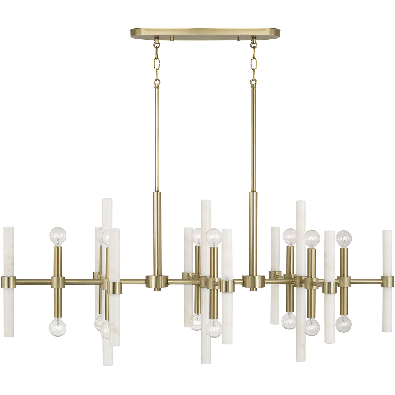 Marlow 16 Light 47.25 inch Matte Brass Island Light Ceiling Light