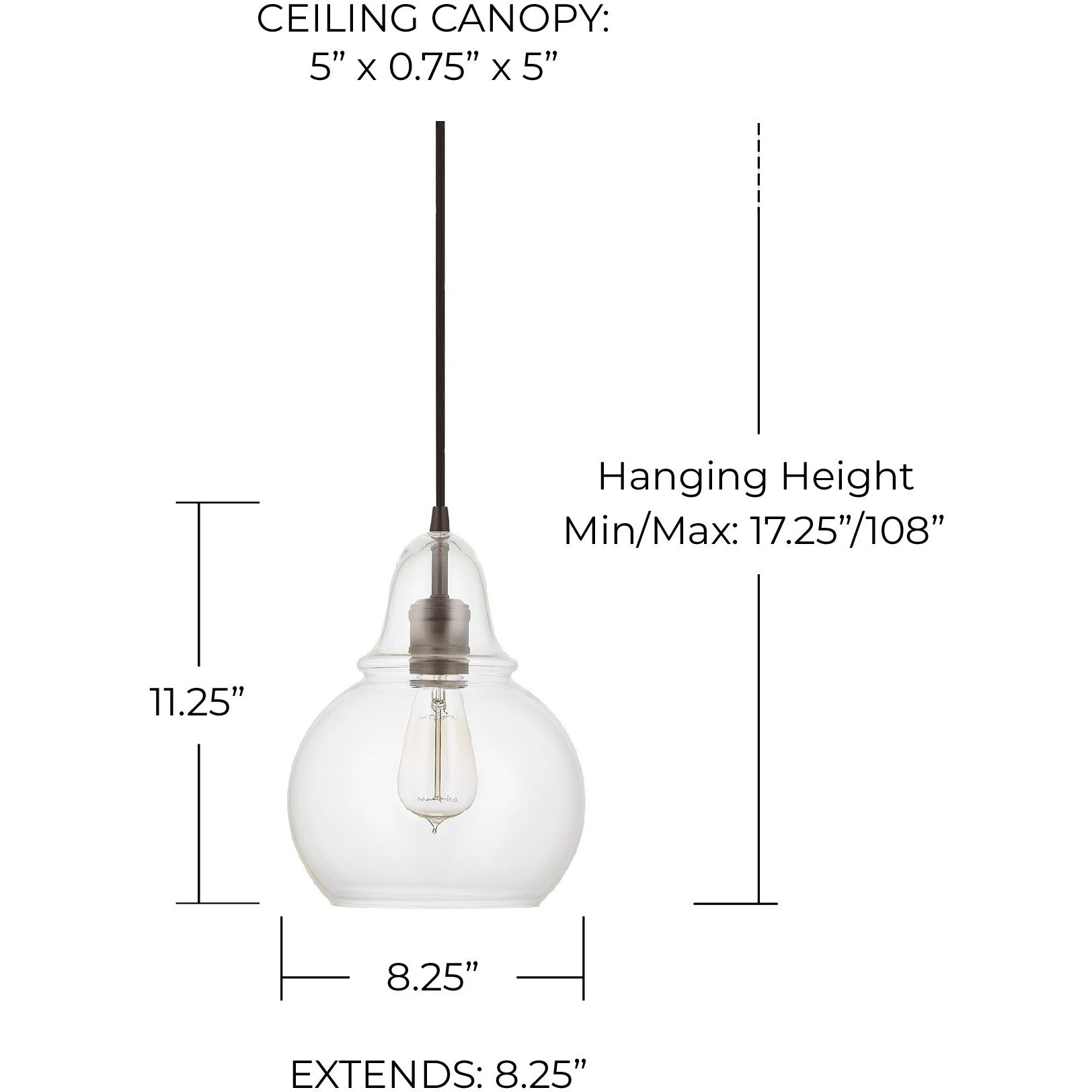 Ashlyn 1 Light 8.25 inch Burnished Bronze Pendant Ceiling Light