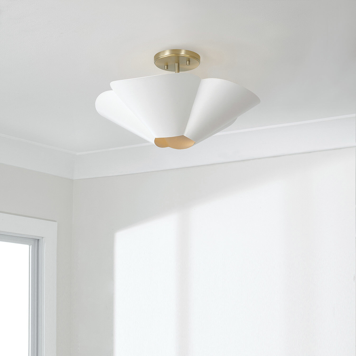 Maeve 4 Light 18.5 inch Matte Brass and White Pendant Ceiling Light