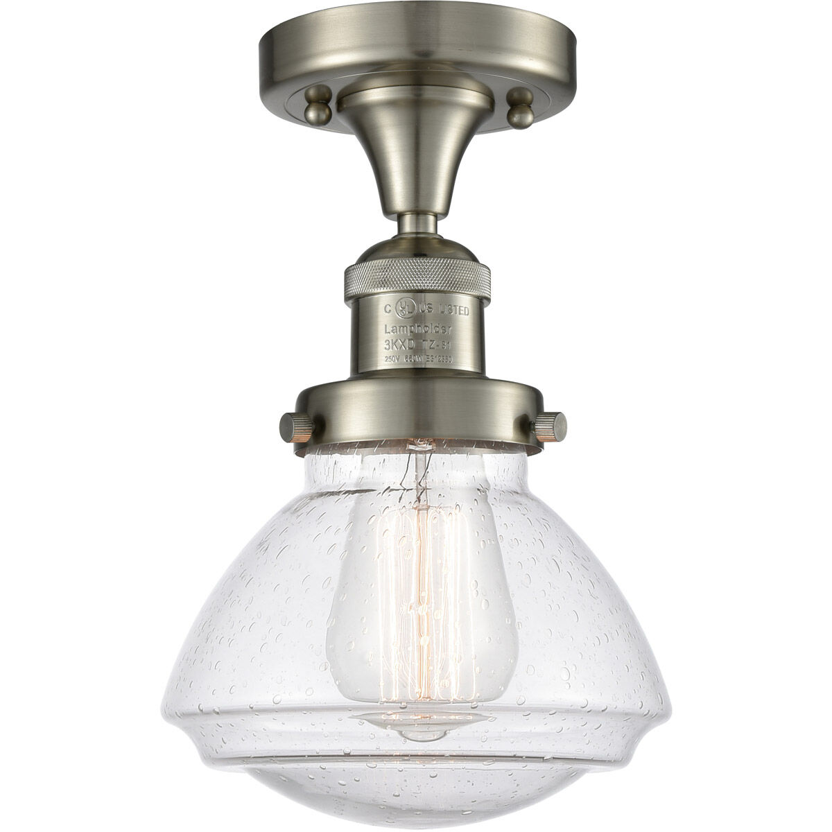 Franklin Restoration Olean 1 Light 6.75 inch Semi-Flush Mount